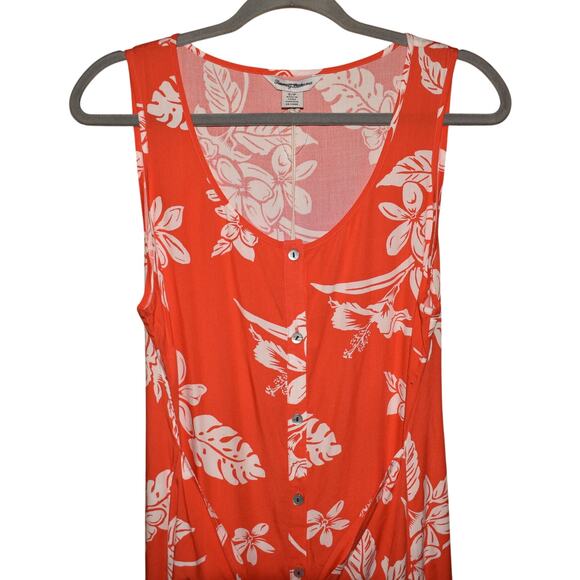 TOMMY BAHAMA NEW $178 Hibiscus Hiatus Front Tie Sundress Orange Small - Picture 3 of 4